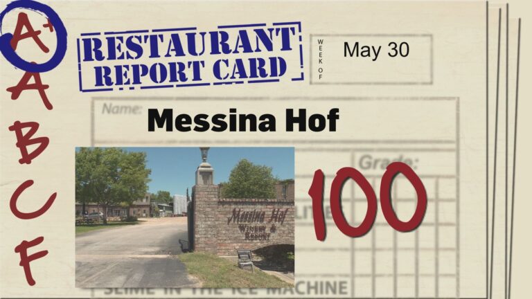 Restaurant Report Card: May 30, 2024