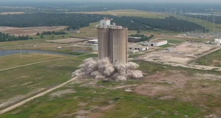 Gibbons Creek Power Plant implodes final structure