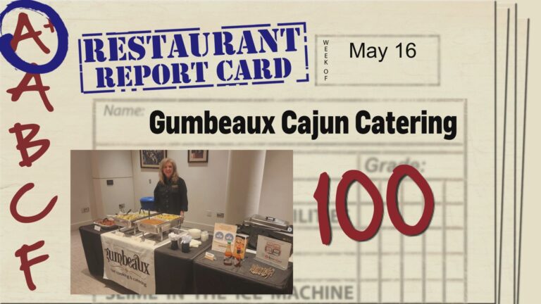 Restaurant Report Card: May 16, 2024