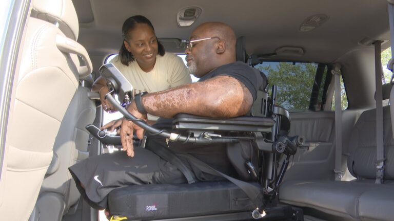 Friends, family, and donors gather as Coach Hill receives second wheelchair accessible van