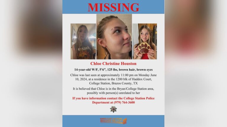 Authorities searching for missing 14-year-old College Station teen