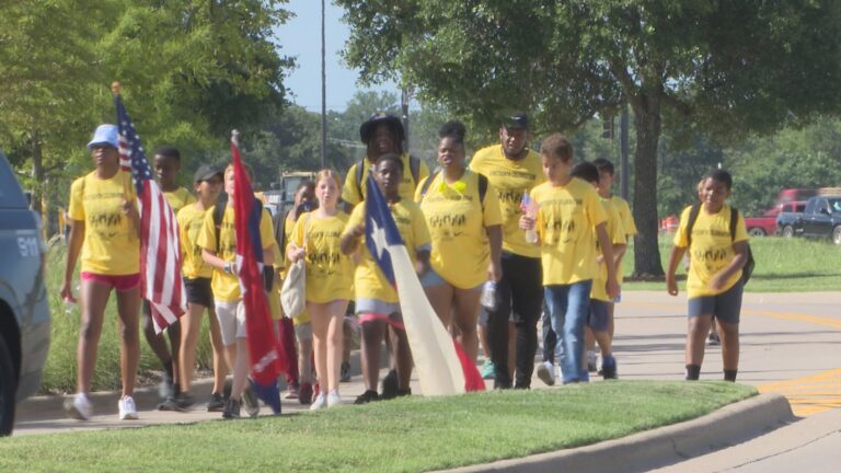 Groups take to the streets of College Station for the 20th annual Juneteenth Freedom walk