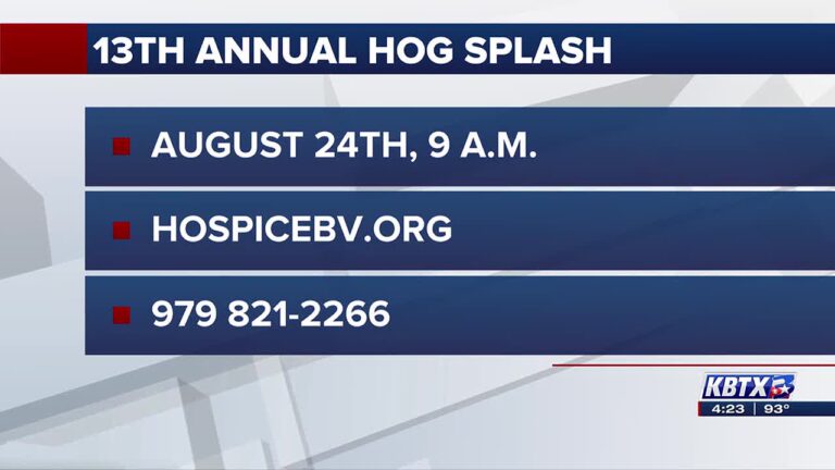 Beat the heat with 13th annual Hog Splash by Hospice Brazos Valley