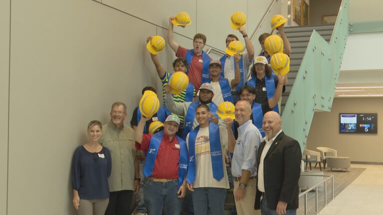 Graduating high school seniors completed a program to help start a career in construction