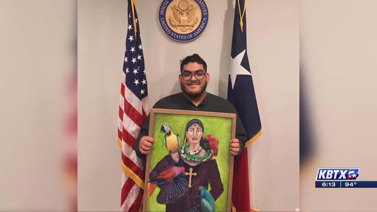 Brazos County teen’s art being displayed at U.S. Capitol