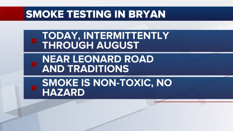 City conducts smoke testing for defective plumbing in southwest Bryan