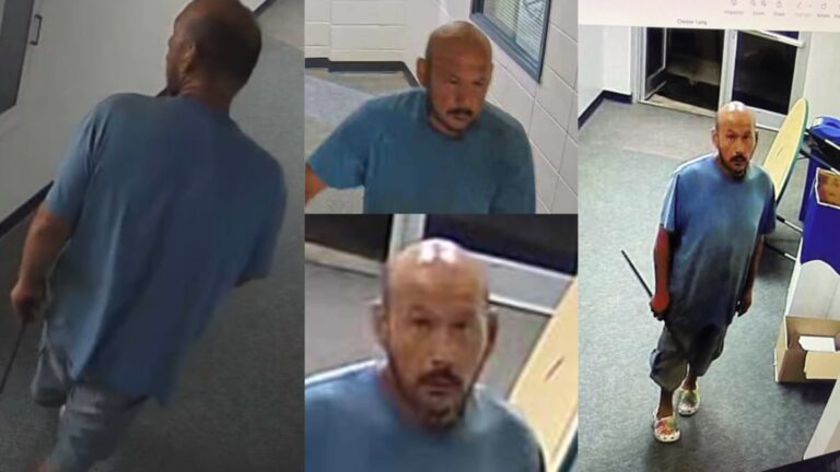 Bryan police search for person of interest in connection to burglary at local school