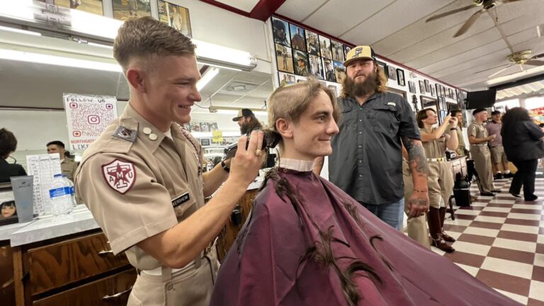 Freshmen Cadets get buzzed before the fall semester at Texas A&M University