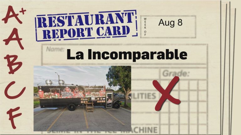 Restaurant Report Card: August 8, 2024