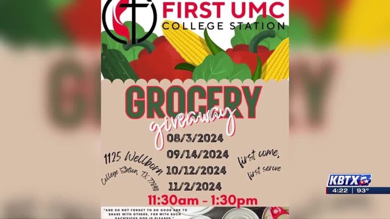 United Methodist Church of College Station holds another Grocery Giveaway