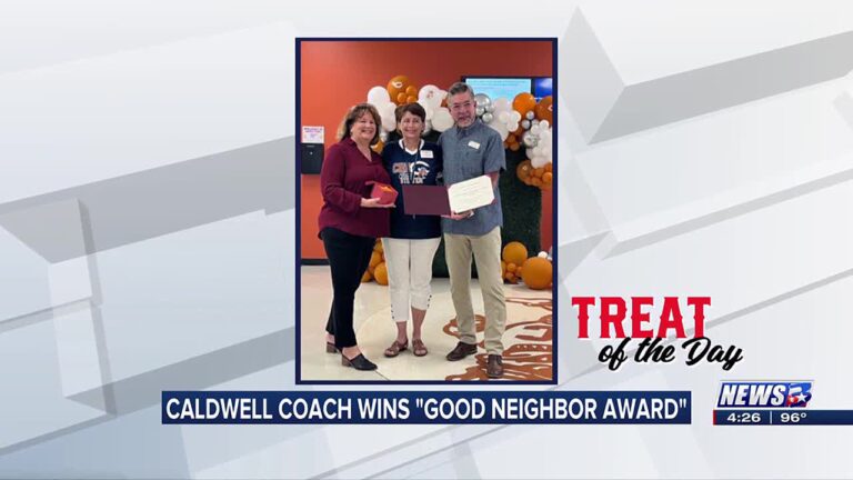 Treat of the Day: Caldwell Coach wins ‘Good Neighbor Award’